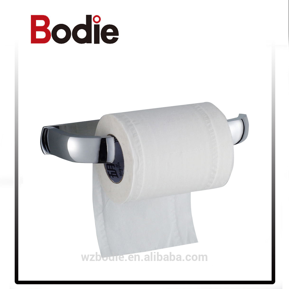 Chrome Finish Half Open Toilet Roll Paper Rail Holder modernong Simple Brass Material Toilet Tissue Holder 80006