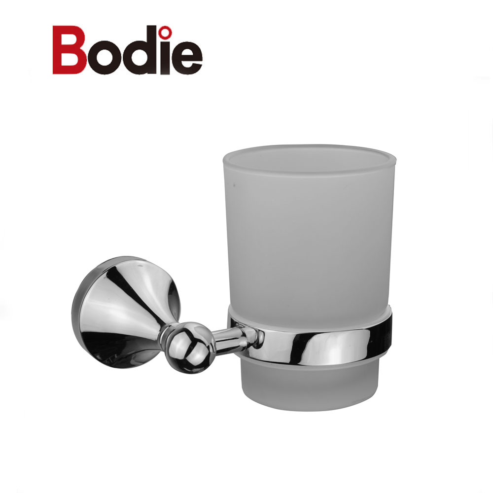 Modern Design Banyo Engineered Tumbler holder wall mounted Single toothbrush cup holder 12301