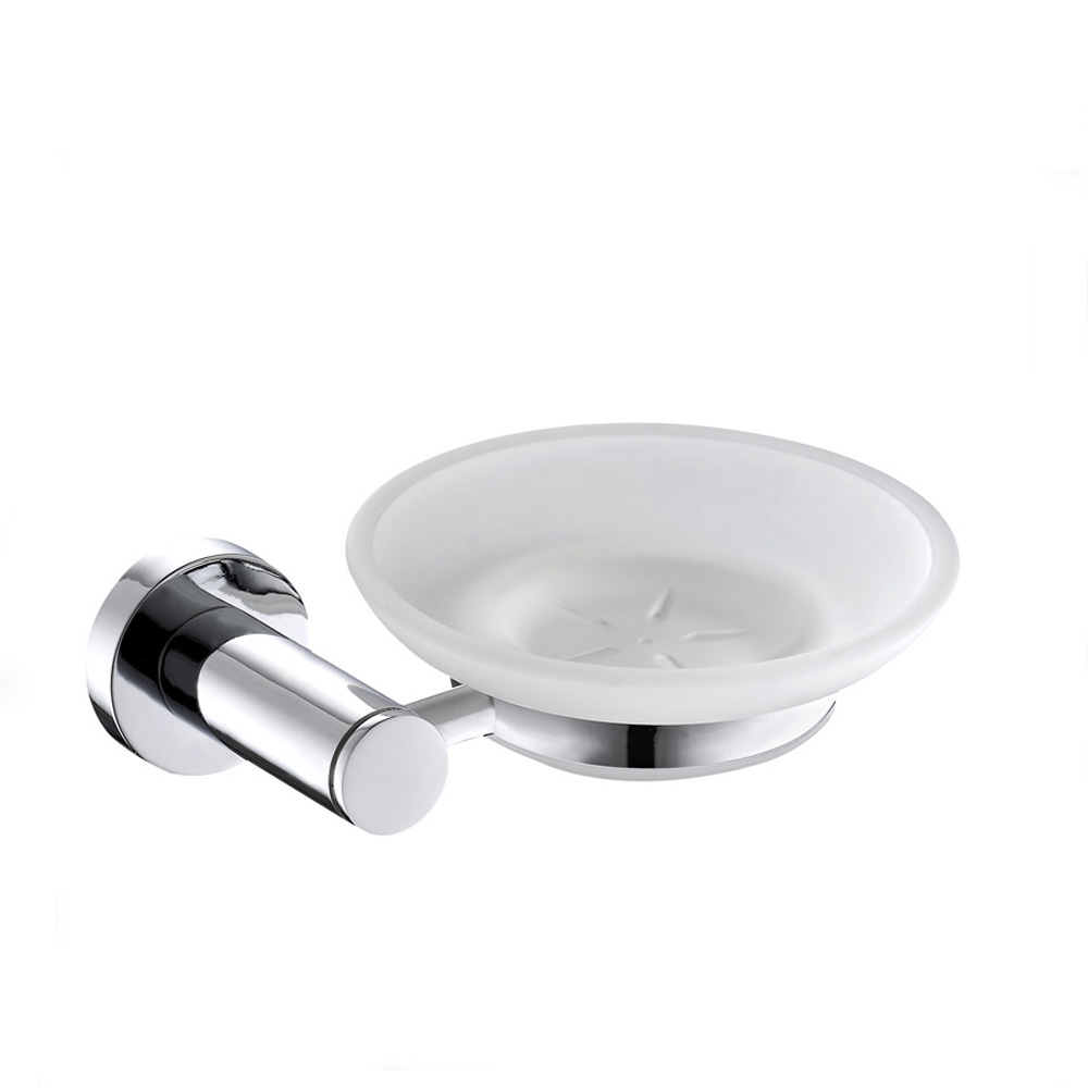 kopalniški dodatki enojni pladenj za milo pocinkano stensko stekleno držalo za posodo za kopalnico1704