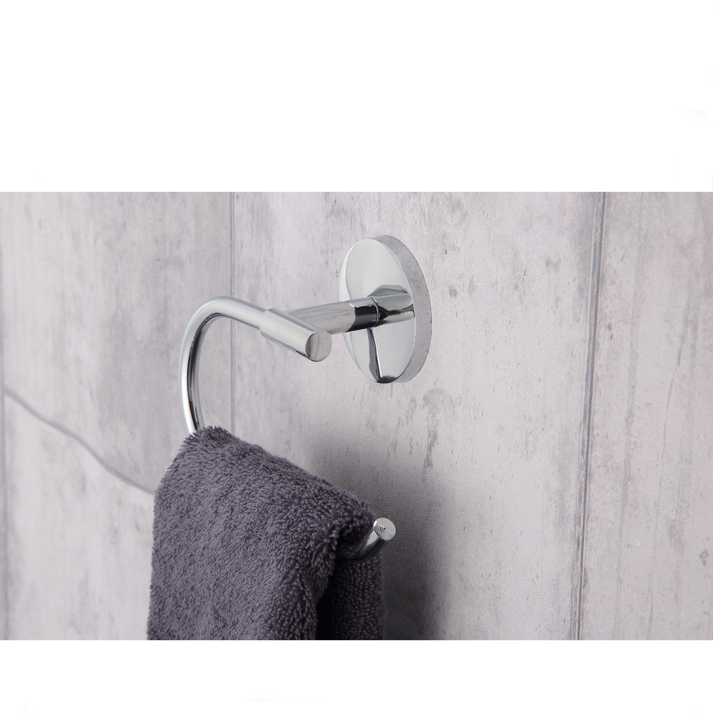 Zinc Towel Ring Toilet Wall Mounted Towel Ring Holder para sa Banyo 12607