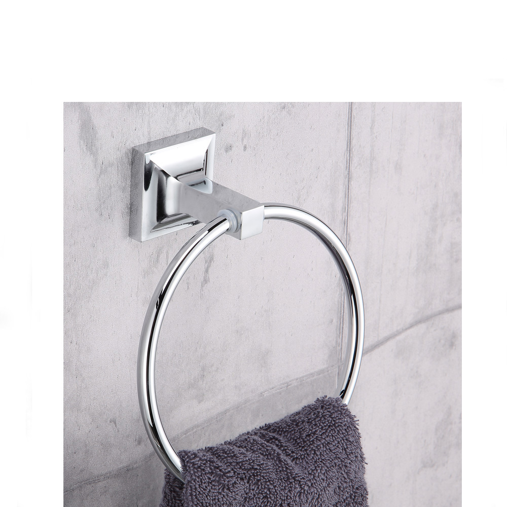 Modernong Zinc Towel Ring Toilet Wall Mounted Towel Ring Holder para sa Banyo 13107