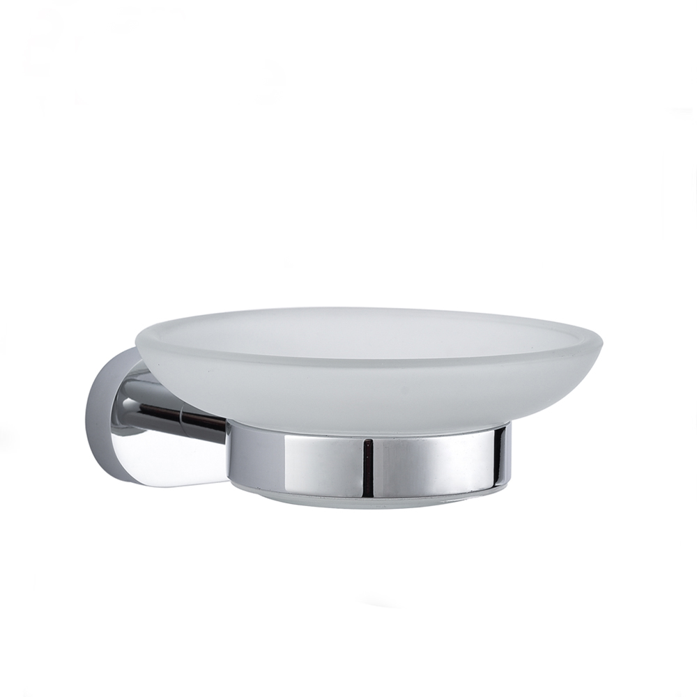 Dura Bathroom Accessories Chrome Glass Brass Soap Dish Holder 7504