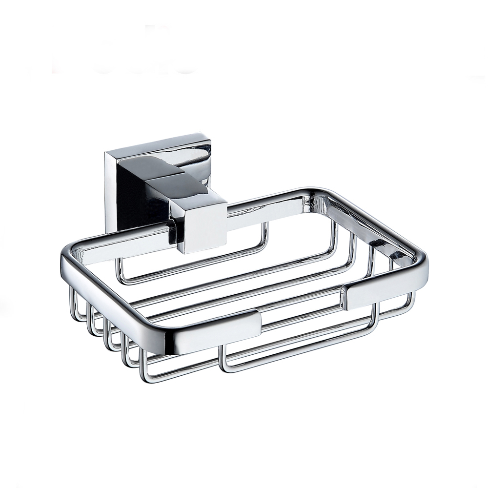 Square Base Shower Room Accessories nga Zinc Soap Basket6705N