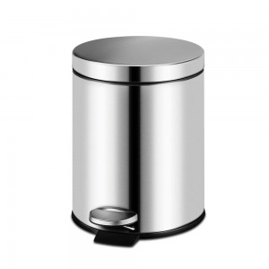 Boide High Quality Household 12L Cute Stainless Steel waste Dustbin with cover 91101