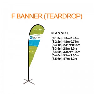 Popular Design for Rectangle Flag Banner - F Banner(Teardrop) – Wisezone