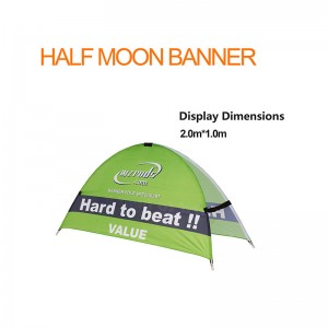 Hot New Products Pop-Up A-Frame Banners - Half Moon Banner – Wisezone