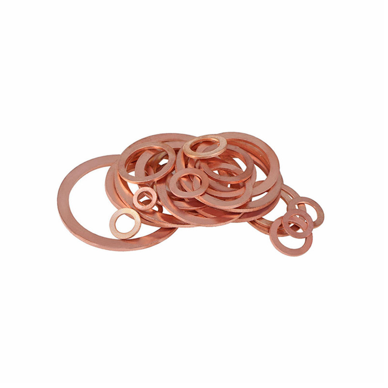 280pcs Flat Ring Hydraulic Fittings Set Assorted Solid Copper Crush Washers Seal Featured Image