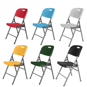 सेतो सस्तो प्लास्टिक फोल्डेबल टेबल र कुर्सीहरूको मूल्य घटनाहरूको लागि बाहिरी पार्टी फोल्ड कुर्सी