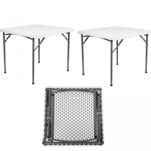 5 ft 6 ft 8ft Ամերիկյան հայտնի բարձրորակ պլաստիկ աթոռ և սեղան պլաստիկ խնջույքի ծալովի բացօթյա սեղան