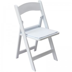 Велепродаја белих столица за склапање догађаја једноставно модерна столица са металним оквиром за башту на отвореном