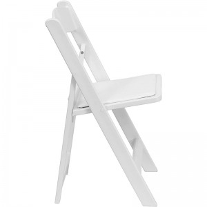 Մեծածախ Սպիտակ Իրադարձություններ Փեղկվող Աթոռներ Պարզապես ժամանակակից Բացօթյա Այգու Մետաղական Շրջանակ Աթոռ