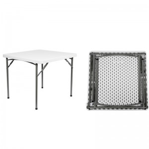 5 רגל 6 רגל 8 רגל אמריקאי פופולרי כיסא ושולחן פלסטיק איכותי ושולחן פלסטיק מתקפל מסיבת פיקניק שולחן חיצוני