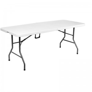 6FT bijeli vanjski pravokutni plastični sklopivi stol