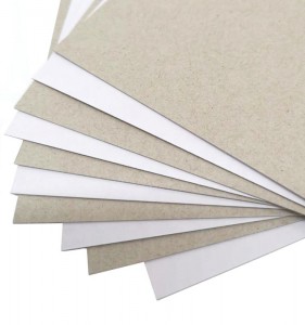 用紙メーカー 白地にリジッドグレー 再生紙ベースの原紙