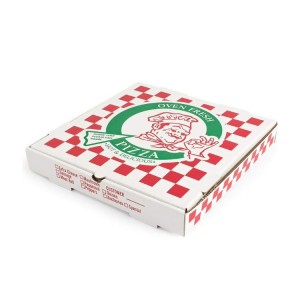 Pārtikas kvalitātes pielāgota drukāta izmēra dizaina kartona gofrēta picas kaste