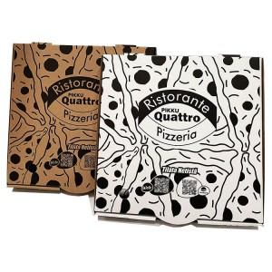 Uuzaji wa jumla wa kiwanda cha China Custom Print Size Logo Paper Pizza Box