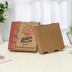 Wholesale Custom Design Printed Packing Kraft paper Pizza Boxes