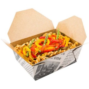 Фабрички евтини топла биоразградлива готова храна Извадете пакување за брза храна Кутија со багас Контејнери за храна Биоразградена