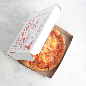 Fabrîkeya çêkirina Nola Xwarinê Flute Corrugated Mezinahiya Çapkirî Xweser Caja PARA Pizza Design Karton Karton Box Pizza