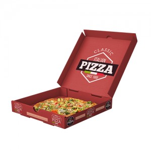 12 Pizza Këschte Grousshandel Wiederverwendbar Pizza Këscht 16 Zoll Pizza Benotzerdefinéiert Verpakung Kaddo Mithai Pabeier Këschte