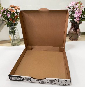 Fábrica por xunto de China, tamaño de impresión personalizado, caixa de pizza de papel