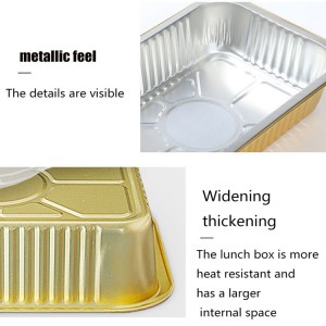 Disposable aluminum foil lunch box barbecue rectangular tin box