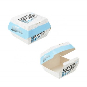 Feme ea China Logo Custom Greaseproof Hamburger Paper Wrapper Baking Paper le Burger Food Paper Box