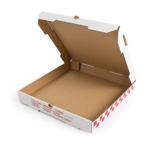 شهرت کاربر خوب برای لوگوی قابل تنظیم جعبه پیتزا نیشکر راه راه جعبه پیتزا جعبه کاغذی سازگار با محیط زیست با درجه غذایی 12 اینچی
