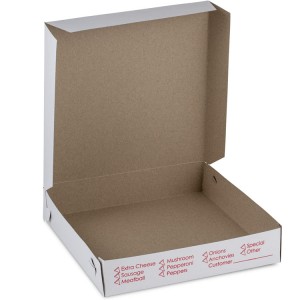 រោងចក្រផលិត ហ្វ្លុយ ហ្វ្លុយហ្សីន ខ្នាតបោះពុម្ពផ្ទាល់ខ្លួន ទំហំ Caja PARA Pizza Design Cardboard Carton Pizza Box