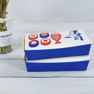 Custom Printed Eco Friendly White Cardboard Sushi Paper Box