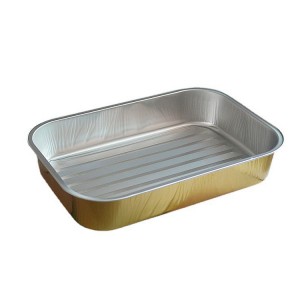 Disposable aluminium foil lunch box barbecue rectangular tin box ກ່ອງອາຫານທ່ຽງ