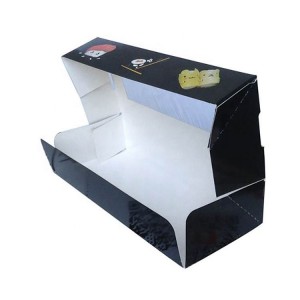 Aha dị elu nke China 2020 nke a na-atụfu ngwa ngwa nri nri ehihie Square Kraft Paper Lunch Box igbe Sushi Paper Packaging Box maka nri.