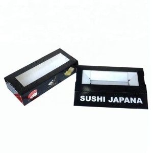 High Quality China Kraft Board Sushi Paper Box na may PVC Window