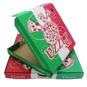 Pheej Yig Hoobkas Custom Printed Ntawv Zaub Mov Pizza Box
