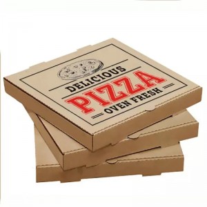 Caja de papel de empaquetado de encargo acanalada de la pizza de la impresión del cartón de la venta caliente