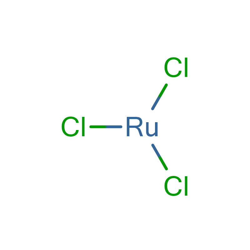 Ruthenium (III) chloridum CAS: 10049-08-8 pulveris crystallini et massae nigrae