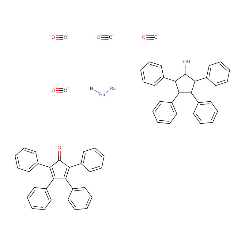 Ruthenium, tetracarbonyl-m-hydro[(1,2,3,4,5-h)-1-hydroxylato-2,3,4,5-tetraphenyl-2,4-cyclopentadien-1-yl] [(1, 2,3,4,5-h)-1-hydroxy-2,3,4,5-tetraphenyl-2,4-cyclopentadien-1-yl]di- CAS:104439-77-2 98%