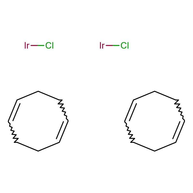 Kloro (1,5-cyclooctadiene) iridio (I) dimero CAS: 12112-67-3 % 98 Hauts gorri-laranja