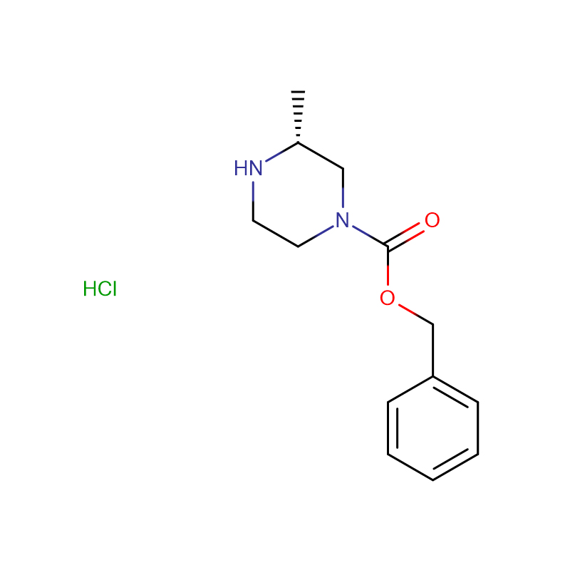 (R)-Benzyl3-metylpiperazin-1-karboksylathydroklorid Cas:1217831-52-1