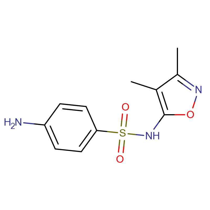Sulfisoxazol (4-amino-N-(3,4-dimetil-5-isoxazolil)bencenosulfonamida) Cas: 127-69-5