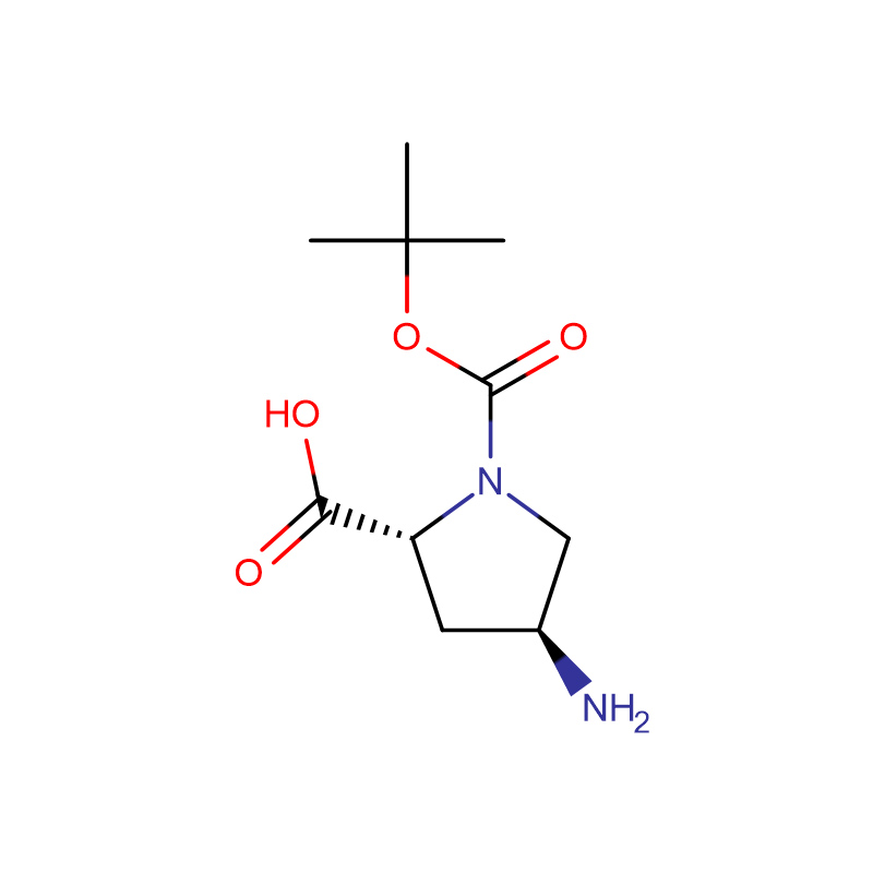 (2R, 4S) -4-Амино-1- (терт-бутоксикарбонил) пирролидин-2-карбоксил кислотасы Кас: 132622-78-7