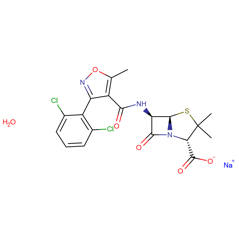 Dikloksacilina monohidrat natriumi Cas: 13412-64-1