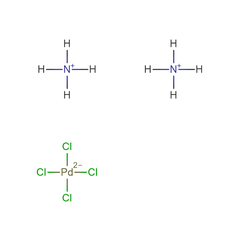 Ammonium tetrachloropalladate(II) Cas:13820-40-1 Donkergroen tot bruin poeier