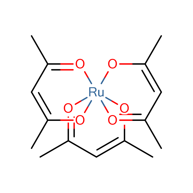 Rutenij(III)-2,4-pentandionat CAS:14284-93-6 98% temno rdeč kristal