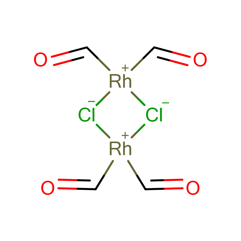Tetrakarbonildi-mikron-klorodirhodium(I) CAS:14523-22-9 99% Kristal i kuq
