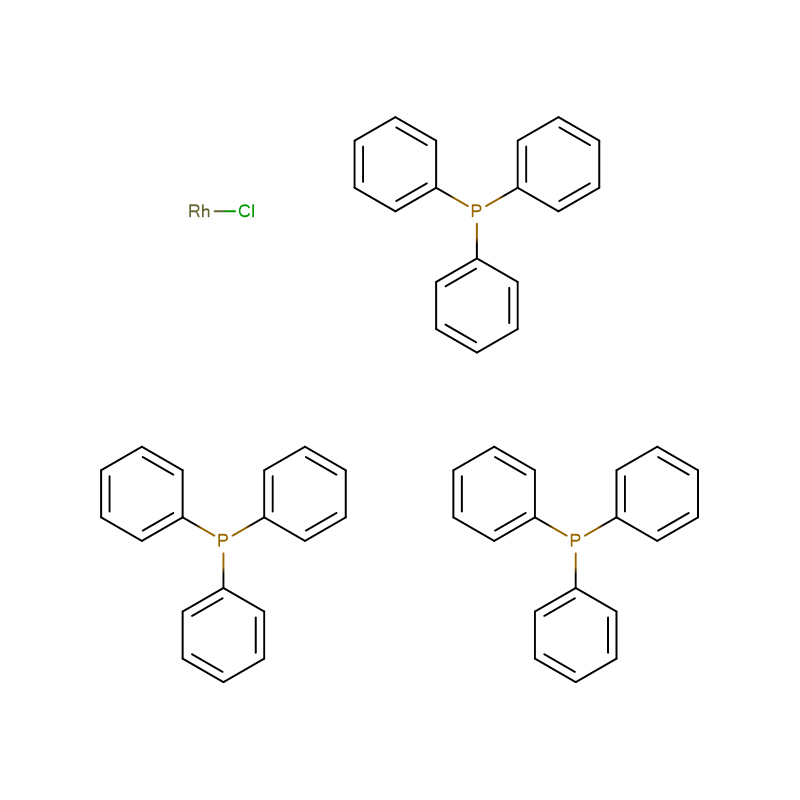 ट्रिस(ट्रायफेनिलफॉस्फिन)रोडियम(I) क्लोराईड CAS:14694-95-2 98% किरमिजी क्रिस्टल