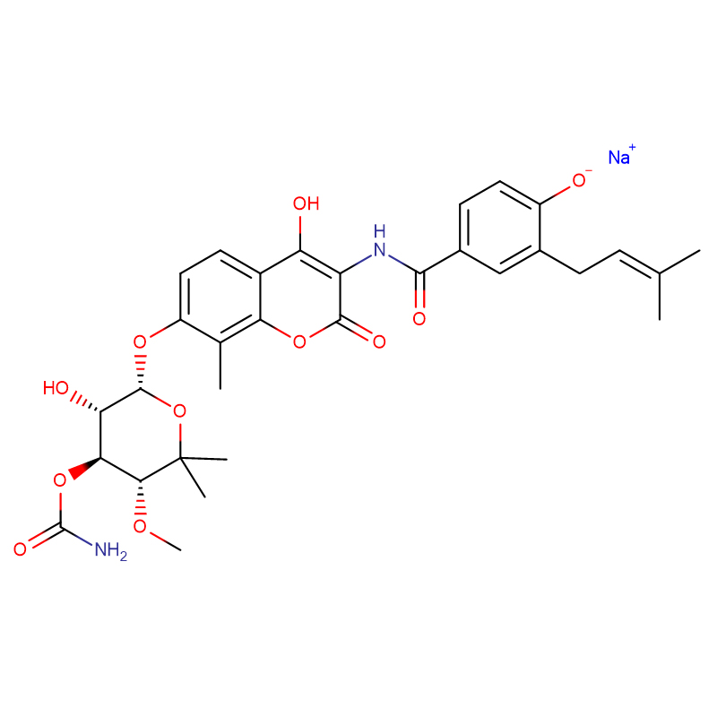 Novobiocin soda iyọ Cas: 1476-53-5