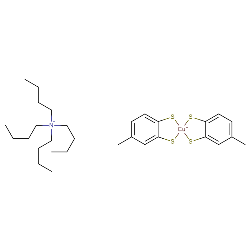 {n-Bu4N}{Cu(tolueen-3,4-dithiolato radikale anioon)(tolueen-3,4-ditiolato)} Cas:15551-24-3