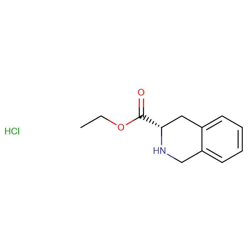 (S)-เอทิล 1,2,3,4-เตตระไฮโดรไอโซควิโนลีน-3-คาร์บอกซีเลตไฮโดรคลอไรด์ Cas:15912-56-8