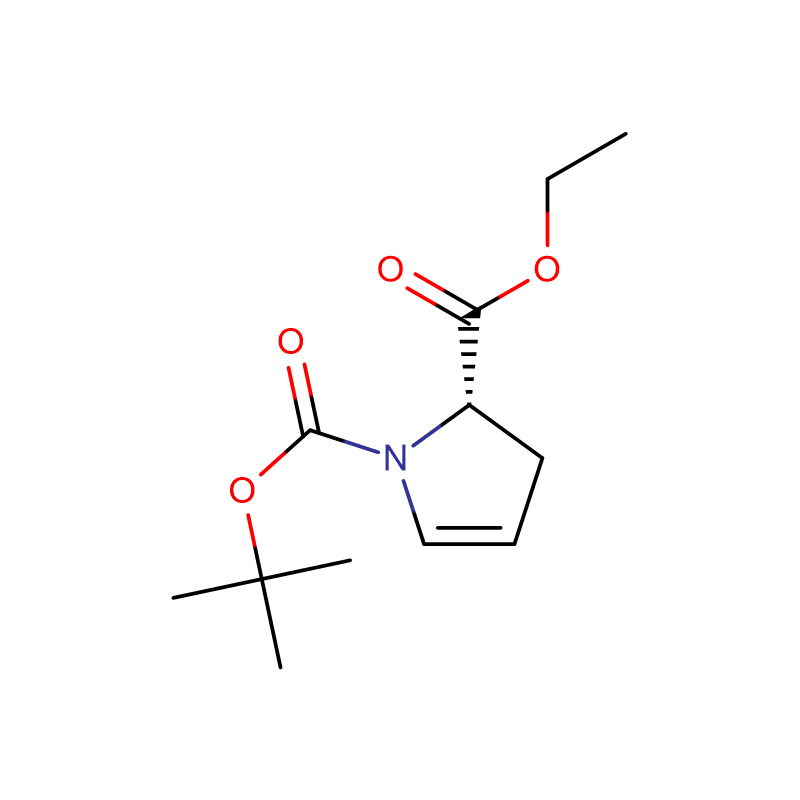 (S) -1-Boc-2,3-dihidro-2-pirrolekarboksil turşusy etil ester Kas: 178172-26-4